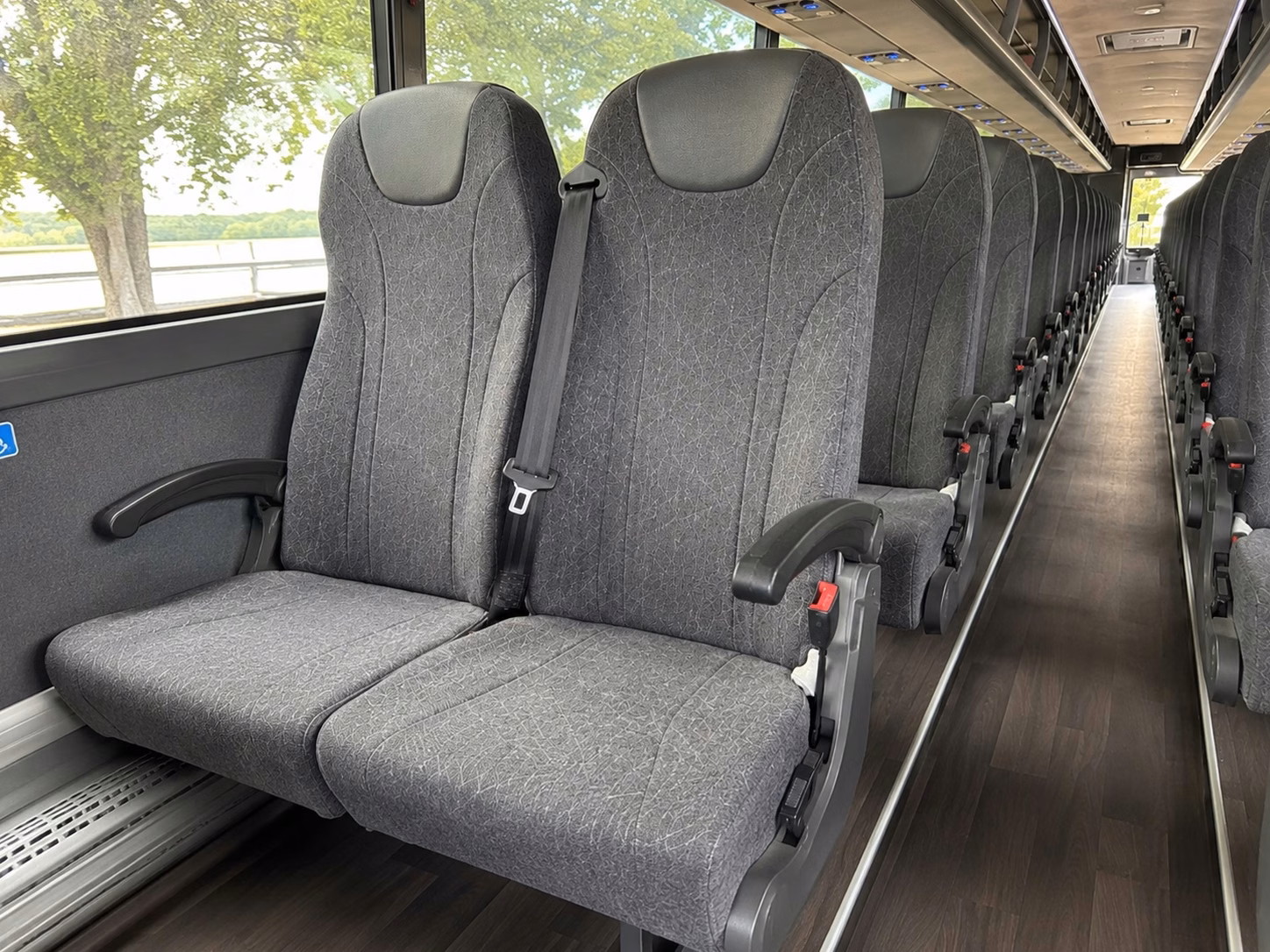 corona charter bus interior